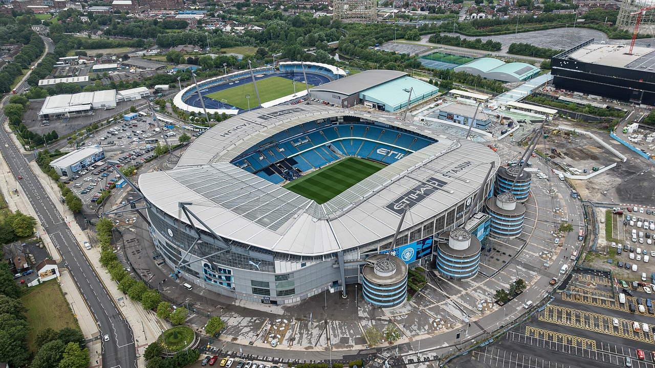Etihad Stadium in Manchester, England — Heimstadion von Manchester City
