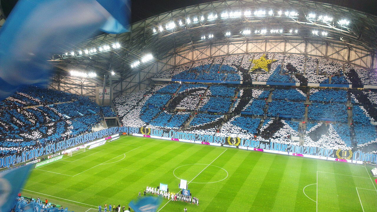 Orange Vélodrome in Marseille, Frankreich — Heimstadion von Olympique Marseille