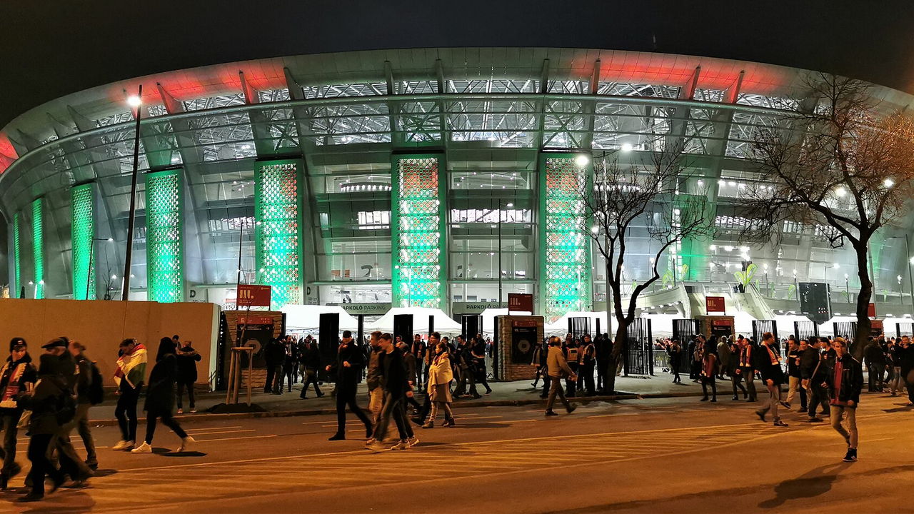 Puskás Aréna in Budapest, Ungarn — Heimstadion von Ungarische Fußballnationalmannschaft